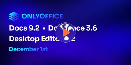image::ONLYOFFICE Docs 9.2 DocSpace 3.6 video